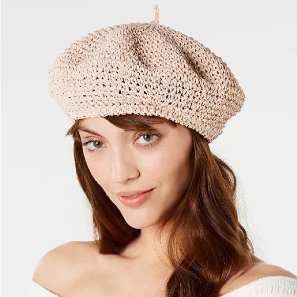 Steve Madden Blush Crochet Beret - Picture 1 of 6